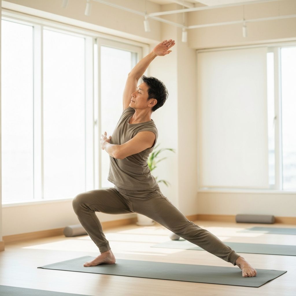 Person practicing yoga in a peaceful studio